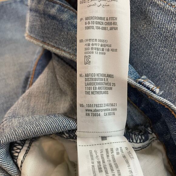 Abercrombie & Fitch The Mom Jeans High Rise Medium Wash Size 29 8L Women’s Denim - Picture 8 of 8